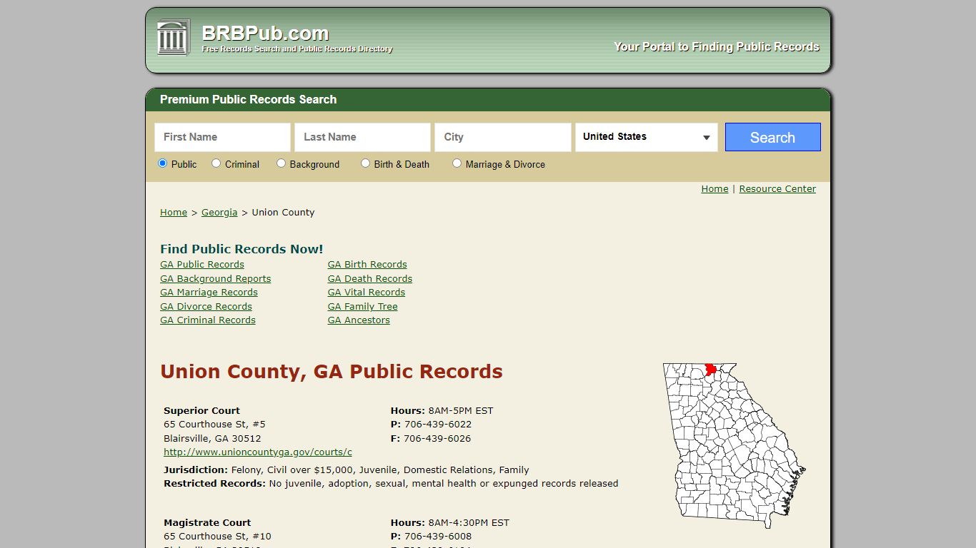 Union County Public Records | Search Georgia Government ...