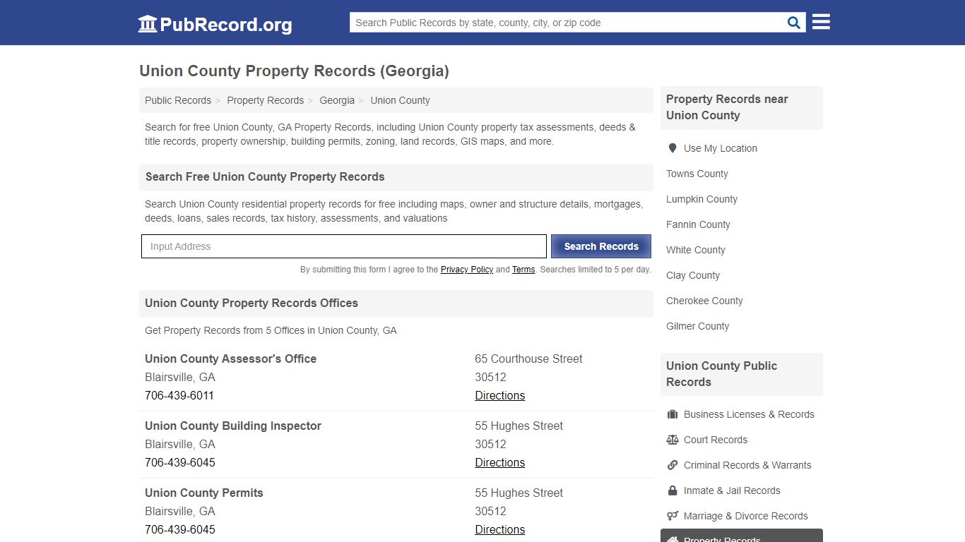 Union County Property Records (Georgia) - Public Record